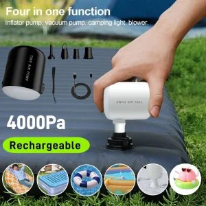 Small Electric Air Pump w/Camping Light