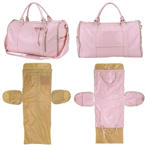 PU Leather Travel Garment Duffle Bag